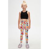 Lovetti Little Friends Kız Çocuk Desenli Yazlık Tayt - 5 Yaş