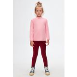 LOVETTI Pembe Basic Kışlık Yarım Balıkçı Yaka Uzun Kollu Kız Çocuk Tişört