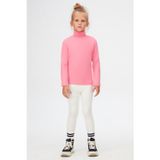 Lovetti Şeker pembe Basic Kışlık Tam Balıkçı Yaka Uzun Kollu Kız Çocuk Tişört