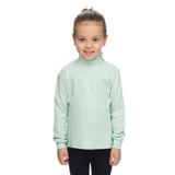 LOVETTI Soft Yeşil Basic Kız Çocuk Çıtçıtlı Tam Balıkçı Yaka Şardonlu Kışlık Uzun Kollu Tişört