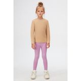 Lovetti Sütlü Kahve Basic Kışlık Sıfır Yaka Uzun Kollu Kız Çocuk Tişört - 16 Yaş