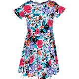 Lovetti Vintage Flowers Kız Çocuk Desenli Kısa Kollu Elbise