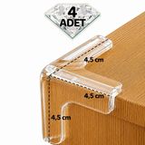 LOVEX® Bebek Odası Güvenlik Ürünleri Silikon Köşe Koruyucusu Bebekleri Yaralanmalardan Koruyan Şeffaf Koruyucu Çarpma Yaralanma Önleyici Corner Protector Bebek Güvenlik Ürünü Çocuk Koruması (4 ADET)