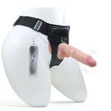 LOVEX® Belden Bağlamalı Vibratör 19 cm Kadın & Erkekler için 7Mod Titreşimli Protez Penisler Suni Deri Protes Penis Strapon Kemeri & Düz Zemine Yapışabilen Yapay Erkek Penisi Vantuzlu Dildo Çeşitleri