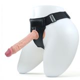 LOVEX Büyük Gerçekçi Penis Yapay Silikon Vibratör Strapon Dildo 23 cm Bele Takılabilen Kemerli Strapon Vibratörler Protez Yapay Erkek Penisleri Külotlu Vantuzlu Realistik Uzun Anal Kadın Vibratörleri