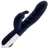 LOVEX® Rabbit Vibratör G Noktası & Klitoris Uyarıcılı 24 Cm & 12 Modlu Medikal Silikon Su Geçirmez Manyetik USB Şarjlı Siyah Dildo Vibrator Premium Yetişkin Sex Oyuncağı