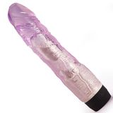 LOVEX® Titreşimli Jel Kadın Vibratörleri 20 cm Yumuşak Jel Dokulu Mor Titreşimli Vibratör Pilli Ayarlanabilir Klitoris Uyarıcı Bayan Vajinal Orgazm Vibratörü