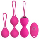 LOVEX® Vajina Sıkılaştırıcı Uzaktan Kumandalı Vibratör Cinsel Sex Aletleri Titreşimli 3 Parça Vajinal Pelvik Kegel Egzersiz Topları