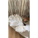 Loviana belle Kutulu 2’li pijama takımı tüylü saten jakarlı