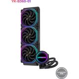Loving Cool Lovıngcool Yk Serısı Intel / Amd Destekli Argb Fanlı Infinite Panel Cpu Işlemci 360MM Sıvı Soğutma Sistemi - Siyah