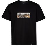 Loviras Loose Fit Siyah Kısa Kollu Unisex Tişört Bisiklet Yaka Full Nakışlı Anime Tokyo Ghoul Tshirt - 2XL