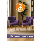 LOVİSSE HOME 2li Mor Diva Berjer Tekli Koltuk – Salon / Balkon / Güzellik Merkezi / Bekleme koltuğu