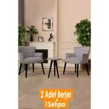 Lovısse Home 3Lu Berjer Set Siyah Ayakli Tekli Koltuk Balkon, Ofis, Bekleme, Guzellik Merkezi, Cay Seti