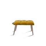 LOVİSSE HOME Handmade Arya Gürgen, Retro Ahşap Ayaklı Bench, Dekoratif Chester Puf Koltuk Sandalye