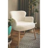 Lovısse Home Pofuduk Teddy Berjer - Tekli Koltuk - Bekleme, Cafe, Ofis, Balkon, Guzellik Merkezi, Kirik Beyaz