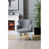 Lovısse Home Puantiyeli Berjer Tekli Koltuk Balkon, Ofis, Bekleme, Guzellik Merkezi, Beyaz, Cay Seti