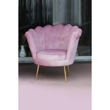 Lovısse Home Pudra Pembe Papatya Berjer - Alacati Istiridye Model Tekli Koltuk - Bekleme - Kuafor Ofis