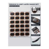 LOVYCO 24 Adet Profesyonel Bisiklet ve Motosiklet Lastik Yaması Seti - 5x3 cm Oval Soğuk Yama Tamir Kiti