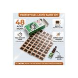 LOVYCO 48 Adet Profesyonel Bisiklet ve Motosiklet Lastik Yaması Seti - 3,5 cm x 2,5 cm cm Oval Soğuk Yama Tamir Kiti