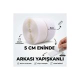 LOVYCO Beyaz 5 cm Genişlikte Yapışkanlı Cırt Cırtlı Bant, 1 Mt Amerikan Fermuarı, Kuvvetli Cırt Band Beyaz