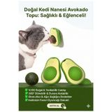 LOVYCO Doğal Catnipli Yenilebilir Kedi Nanesi Otu Oyun Topu Oyuncağı Top Oyuncak Kedi Yalama Topu Avokado