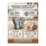 LOVYCO Kelebek Detaylı Silikon Kek ve Pasta Kalıbı - Isıya Dayanıklı, Yapışmaz Sabun ve Mum Kalıbı 8CMX8CM