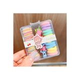 LOVYCO Kız Çocuk Kutulu Lastik Toka (14 Havlu Lastik -30 Mini Lastik,8 Mini Toka )