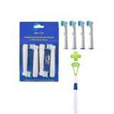 LOVYCO Oral B Braun Ile Uyumlu Elektrikli Yedek Diş Fırçası Başlıkları 4 Adet+dil Temizleme Dil Sıyırıcı