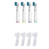 Lovyco Oral B Diş Fırçasına Uyumlu 4lu Yedek Başlık ve 4 Adet Koruyucu Başlık Fırça ve 4 Kapak