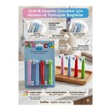Lovyco Oral-B Uyumlu Çocuk Diş Fırçası Yedek Başlığı - Ekstra Yumuşak ve Hassas - 4'lü
