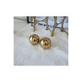 LOVYCO Parlak Gold Top Altın Tuzluk Takımı 2 Li Set %100 Titanyum Kaplama