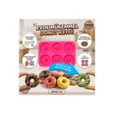 LOVYCO Silikon Donut Kalıbı, Yapışmaz, Isıya Dayanıklı Donut Kalıbı Seti, Pasta, Çikolatalı Kek, Tatlı Yapımı İçin, Kendin Yap