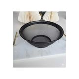 LOVYCO Siyah Paslanmaz Çelik Makarna-pilav Süzgeci 22 Cm