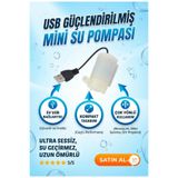 LOVYCO Usb'li Su Motoru 5v Ultra Sessiz Mini Su Pompası Dalgıç Hidrafor Dikey 1 Mt Usb Kablo
