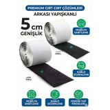 Lovyco Yapışkanlı Siyah Cırt Cırtlı Bant, 1 mt Amerikan Fermuarı, 5cm Genişlik Kuvvetli Cırt Band