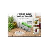 LOVYCO Zahmetsiz Kavanoz Kapağı Açacağı - Dişli Mekanizmalı & Kaydırmaz Yeşil Saplı