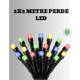 Lowell Home 2x2 Metre Pil ile Çalışan Perde LED Işık – 8 Modlu Dekoratif