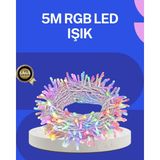 Lowell Home 5 Metre Şeffaf Kablo LED Peri Işığı 50 Ampullü Dekoratif LED