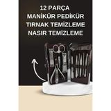 Lowell Home Elektrikli Manikür Pedikür Seti Ikili Set 12 Parça Tırnak Bakımı Törpü Protez Çıkarma