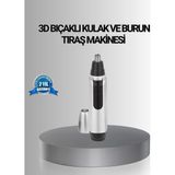 Lowell Home Kişisel Burun ve Kulak Tıraş Makinesi 3D Kavisli Bıçak ve Kompakt Tasarım