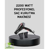 Lowell Home Profesyonel 2200W Fön Makinesi – Ac Motorlu, Hızlı Kurutma, Hafif Tasarım