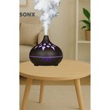 Lowell Home Sonx Aroma Difüzör Gece Işığı 7 LED Desenli Nemlendirici Kumandalı Buhar Makinesi 550 ml Rsy - Ahşap - 1