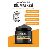 LOWRISS Aktif Kömür Özlü Ölü Deniz Kil Maskesi Kolajen Siyah Nokta Ölü Deri-Toksin Derinlemesine Temizlik