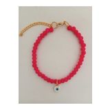 Loyal Friend Store KEDİ TASMA KOLYE KADİFE VE FİMO BONCUKLU FUŞYA
