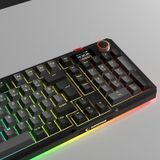 Loyal Pro Siyah/gri 3 Bt + 2.4 Ips Ekranlı Red Switch Rgb Mekanik Kablosuz Klavye siyah-gri