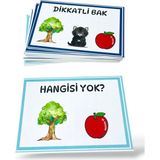 Loyameri Kidsshop Dikkatli Bak Hangisi Yok? Kartları Eğitici Çocuk Kutu Oyunu 40 Kart 3+ Yaş için Eğlenceli Tasarım