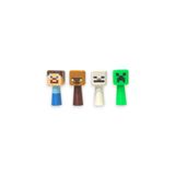 LoyHediyelik Minecraft Sprunki Figür 4 adet 7 cm Steve, Köylü, İskelet, Creeper
