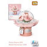 Loz FFLZ-1298 Ledli Pembe Dekoratif ve Koleksiyonluk Çiçek Buketi 285 Parça Yapım Seti