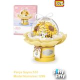 Loz FFLZ-1299 Ledli Sarı Dekoratif ve Koleksiyonluk Çiçek Buketi 510 Parça Yapım Seti