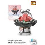 Loz FFLZ-1300 Ledli Kırmızı Dekoratif ve Koleksiyonluk Çiçek Buketi 305 Parça Yapım Seti